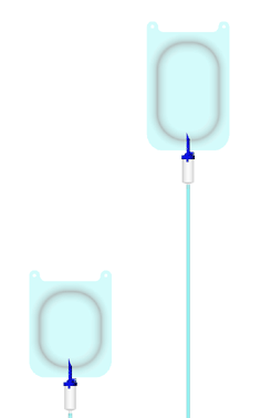 Duckbill Valve in air inlet of an IV set spike/drip chamber